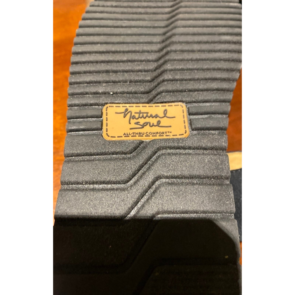 Natural Soul Kaila Wedge Sandal Black Size 7.5 - Picture 5 of 8